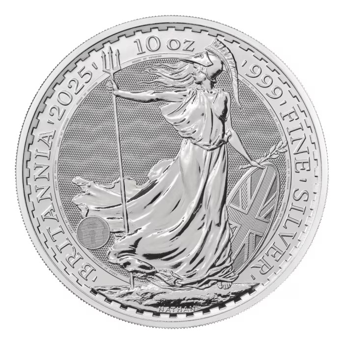 2025 10 oz Great Britain Britannia .999 Silver BU Coin - PERTH BULLION ...